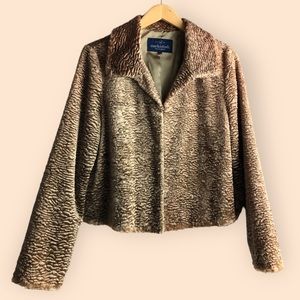 Mackintosh New England Vintage Golden Faux Fur Jacket Designer Luxury Women’s S